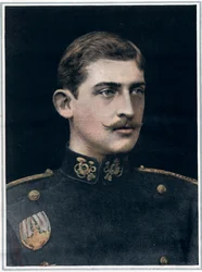 Portret van Ferdinand van Roemenië, koning van Roemenië.