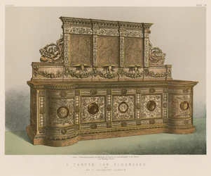 Een Gesneden Eiken Dressoir