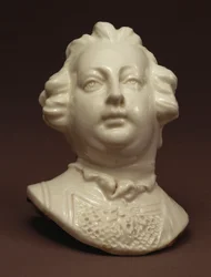 Een Chelsea witte buste van William Augustus, hertog van Cumberland