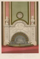 Een Schouwstuk; Geëmailleerd Rooster