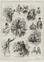 Een droom van een Iers parlement (gravure)