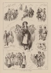 Een gekostumeerd bal in Sydney (gravure)