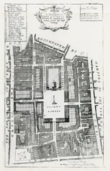Een kaart van de parochie van St Pauls Covent Garden genomen van de laatste enquête