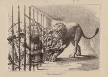Een gevaarlijke positie (gravure)