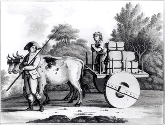 Een Portugese Boerderij, uit Een Algemeen Overzicht van de Staat van Portugal door James Murphy, gepubliceerd 1797