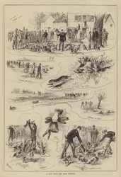 Een Run met de Eton Beagles (gravure)