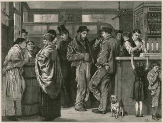 A Sunday Afternoon in a Gin Palace, drawn from life