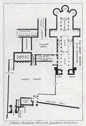 Een westers klooster, plan van St Augustine