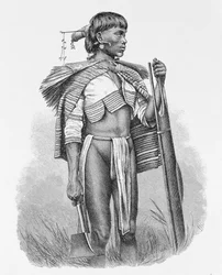 Een calinga van Luzon op de Filipijnen, uit 