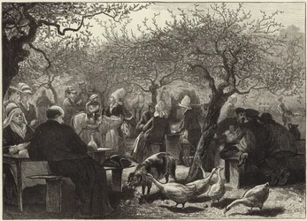 Een feestdag in Normandië na de appeloogst