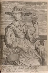 Een vrouw met bloemen, illustratie uit 