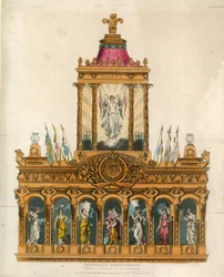 Ackermanns Transparantie, tentoongesteld ter herdenking van de Vrede, juni 1814