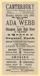 Advertentie voor Canterbury Theater of Varieties, Westminster Bridge Road, Londen