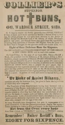 Advertentie voor Colliers Superior Hot Cross Buns