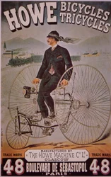 Advertentie voor Howe-fietsen (kleur litho)