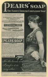 Advertentie voor Pears Soap met actrice Lillie Langtry