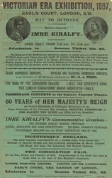 Advertentie voor Victorian Era Tentoonstelling, 1897, bij Earls Court
