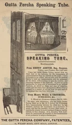 Advertentie voor de Gutta Percha Spreekbuis
