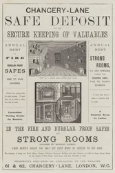 Advertentie, Chancery-Lane Safe Deposit