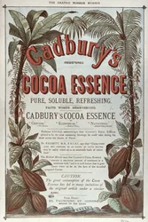 Advertentie voor Cadburys Cocoa Essence, uit The Graphic, 1878