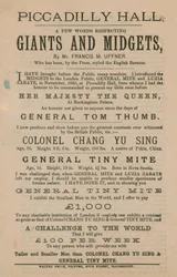 Advertentie voor Reuzen en Dwergen