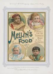 Advertentie voor Mellins Voedsel voor baby