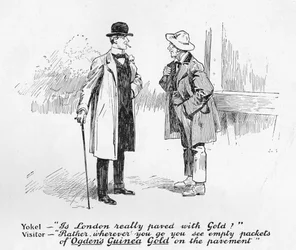Advertentie voor Ogdens Guinea Gold Cigarettes, uit The Graphic, 19 juli 1902