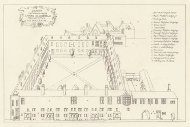 Luchtfoto van Gresham College in de stad Londen