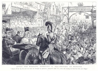 Na de bruiloft, 10 februari 1840, op weg naar Windsor