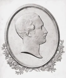 Albert, Prins-Gemaal van Groot-Brittannië en Ierland, gegraveerd door C. Chabot, uit 