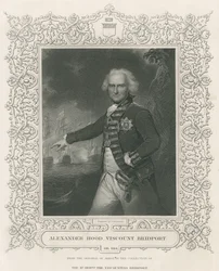 Alexander Hood, 1e burggraaf Bridport, illustratie uit 