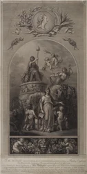 Allegorie van de Stad Londen met Zwaard van de Staat en Stadscharter