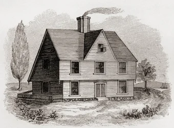 Allyn House, New Plymouth, Noord-Amerika, uit 