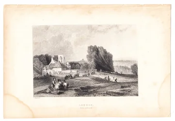 Een gravure van Londen vanaf Highgate, circa 1800