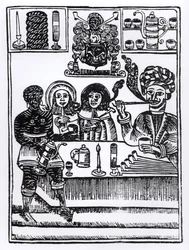 Anti-rook pamflet (houtsnede)