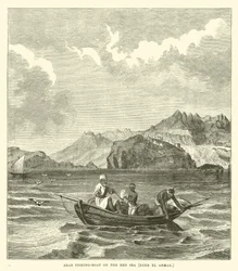 Arabische vissersboot op de Rode Zee, Bahr el Ahmar