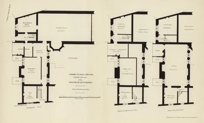 Architectonische plannen van Crosby Place