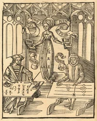 Rekenkunde uit de Margarita Philosophica door Gregor Reisch