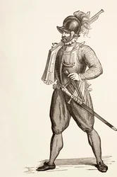 Haakbusschutter van de 16e Eeuw, ca. 1880