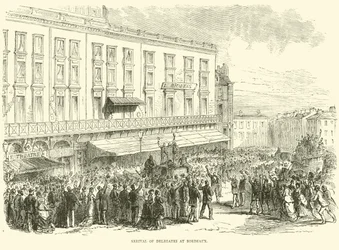 Aankomst van afgevaardigden in Bordeaux, december 1870