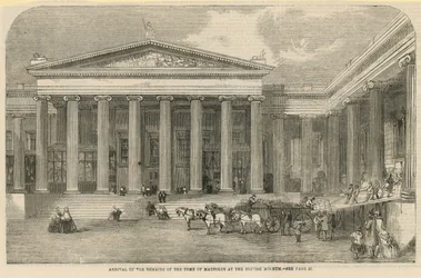 Aankomst van de overblijfselen van het graf van Mausolus