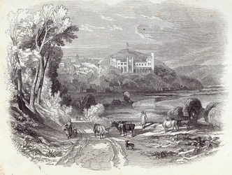 Arundel Castle en stad, uit 