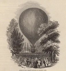 Opstijging van meneer Greens luchtballon, afgelopen maandag