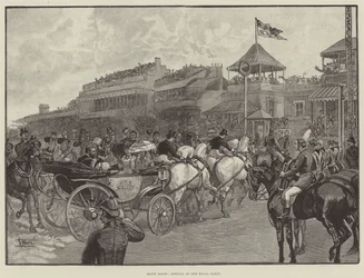 Ascot Races, aankomst van het koninklijke gezelschap