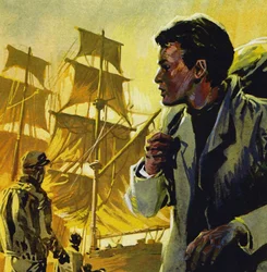 Op 17-jarige leeftijd kreeg Conrad een baan als leerling op een schip