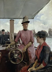 Aan het roer - Dames aan boord van de rivierboot Hassan