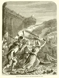 Aanval op de Bastille door de revolutionairen van Parijs