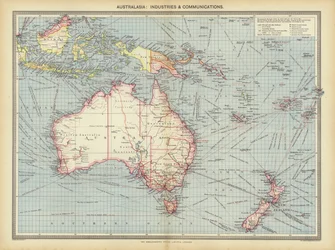 Australazië, Industrieën en Communicatie