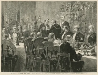 Banket gegeven door de Lord Mayor in het Mansion House