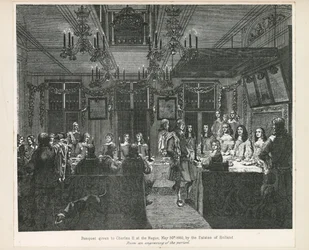 Banket aangeboden aan koning Karel II, 30 mei 1660, door de Staten van Holland
